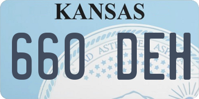 KS license plate 660DEH