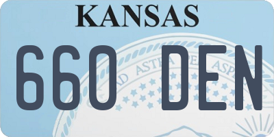 KS license plate 660DEN