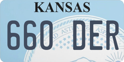 KS license plate 660DER