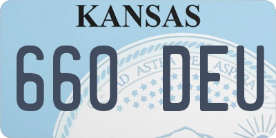 KS license plate 660DEU