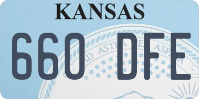 KS license plate 660DFE