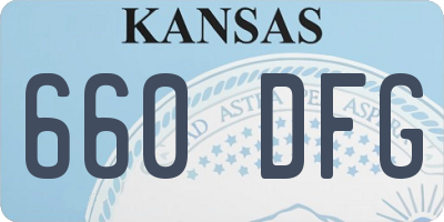 KS license plate 660DFG