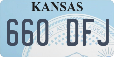 KS license plate 660DFJ
