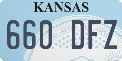 KS license plate 660DFZ