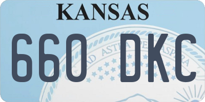 KS license plate 660DKC