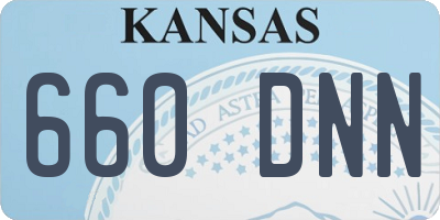 KS license plate 660DNN