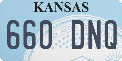 KS license plate 660DNQ