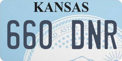 KS license plate 660DNR
