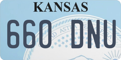 KS license plate 660DNU