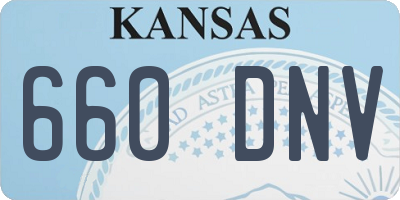 KS license plate 660DNV