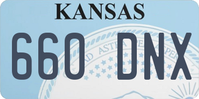 KS license plate 660DNX
