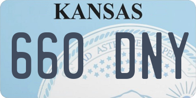 KS license plate 660DNY