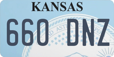 KS license plate 660DNZ