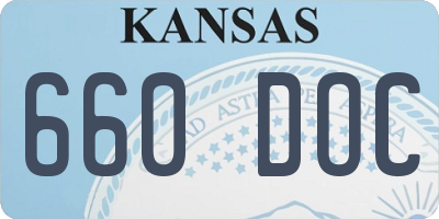 KS license plate 660DOC
