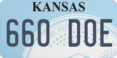 KS license plate 660DOE