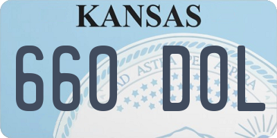KS license plate 660DOL