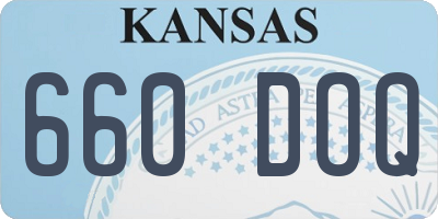 KS license plate 660DOQ
