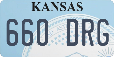 KS license plate 660DRG