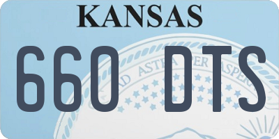 KS license plate 660DTS