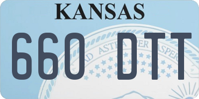KS license plate 660DTT