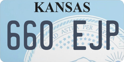 KS license plate 660EJP