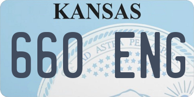 KS license plate 660ENG