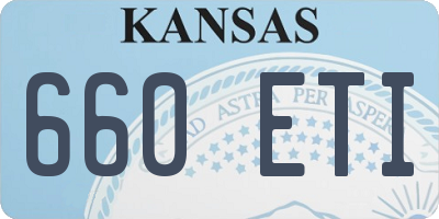 KS license plate 660ETI