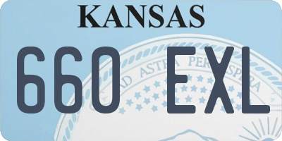 KS license plate 660EXL