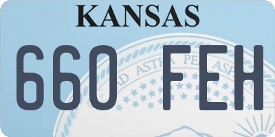 KS license plate 660FEH