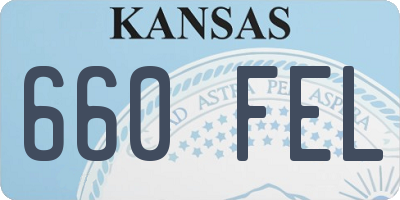 KS license plate 660FEL