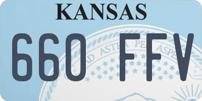 KS license plate 660FFV