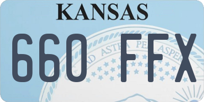 KS license plate 660FFX