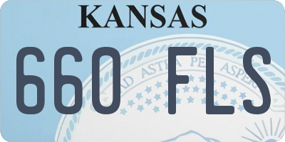 KS license plate 660FLS