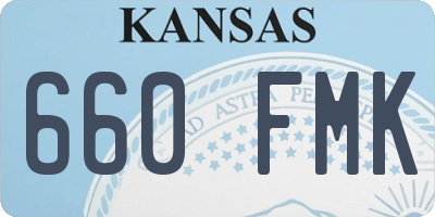 KS license plate 660FMK