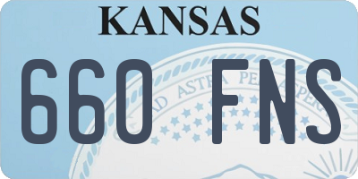 KS license plate 660FNS