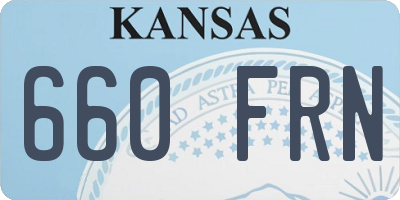 KS license plate 660FRN