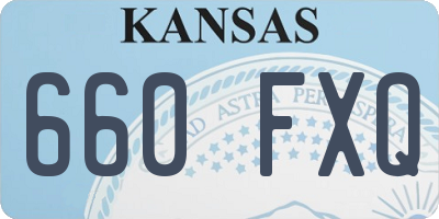 KS license plate 660FXQ
