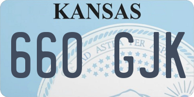 KS license plate 660GJK