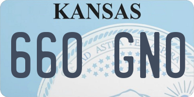 KS license plate 660GNO