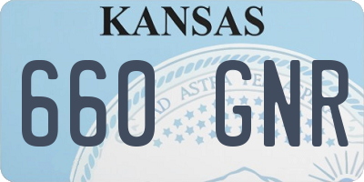 KS license plate 660GNR