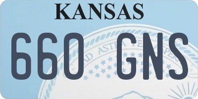 KS license plate 660GNS