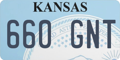 KS license plate 660GNT