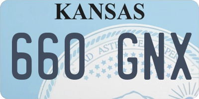 KS license plate 660GNX
