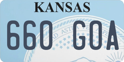 KS license plate 660GOA