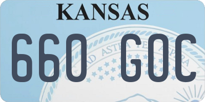 KS license plate 660GOC
