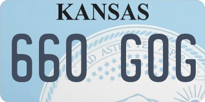 KS license plate 660GOG