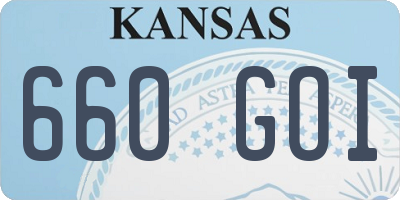 KS license plate 660GOI