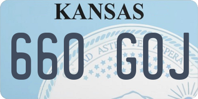 KS license plate 660GOJ
