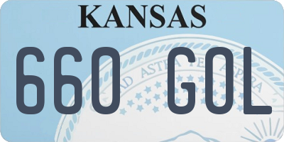 KS license plate 660GOL