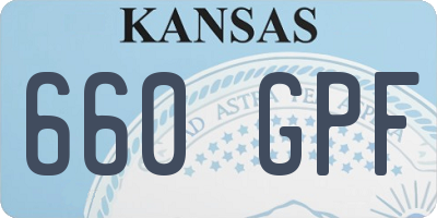 KS license plate 660GPF